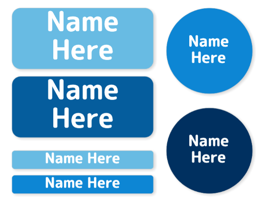 Different Multi-color Mix Label