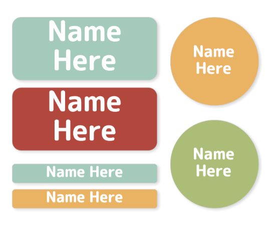 Different Multi-color Mix Label